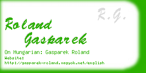 roland gasparek business card